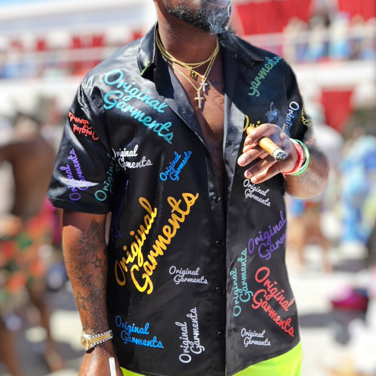 oG Signature Multi-Color Satin Shirt