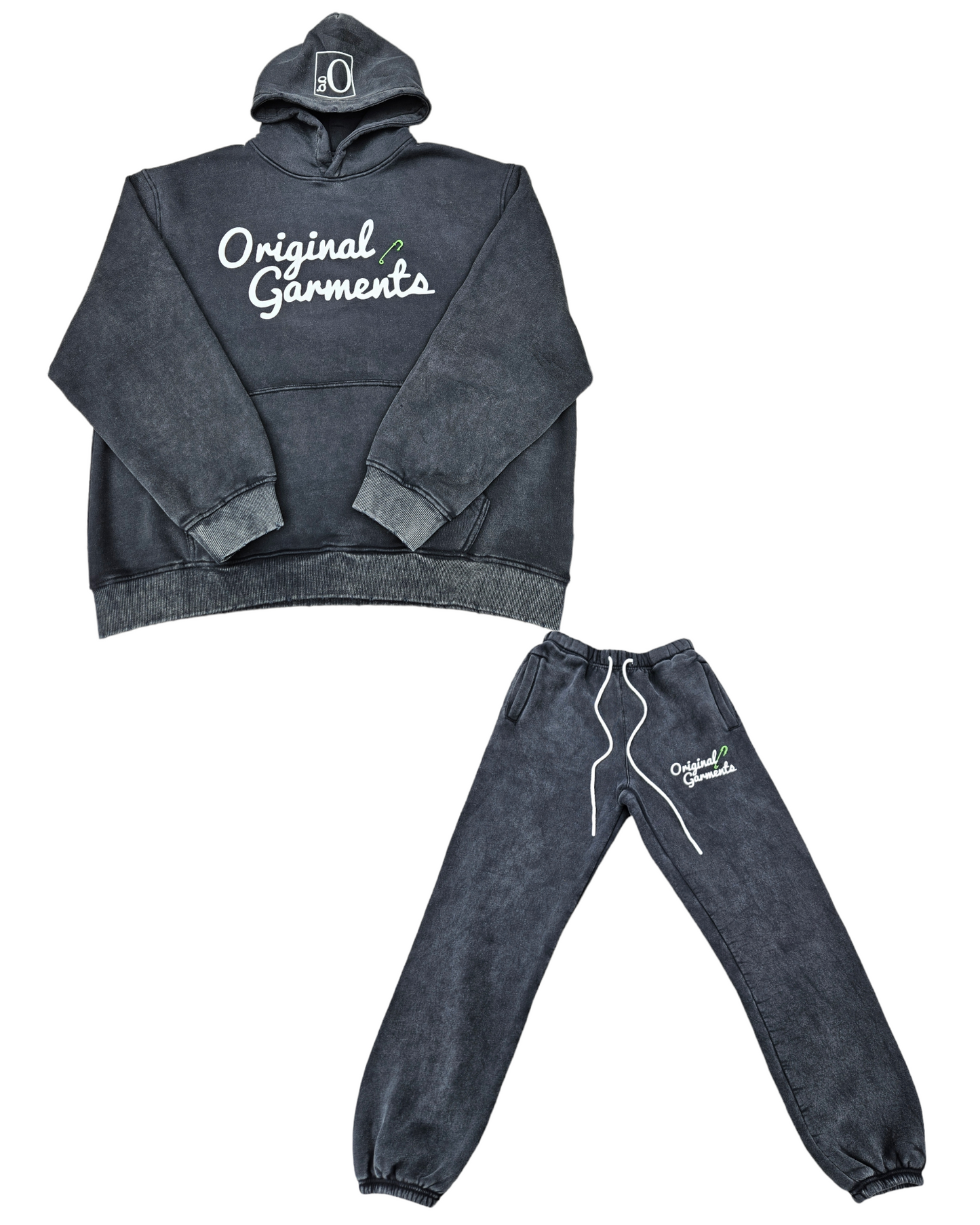 oG Signature Jogger Set-Black Acid Wash