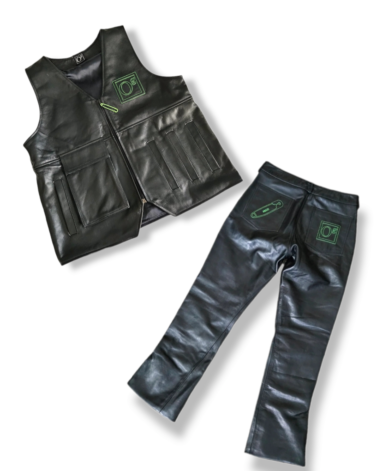 oG Embossed Logo Leather Pants (PRE-ORDER)