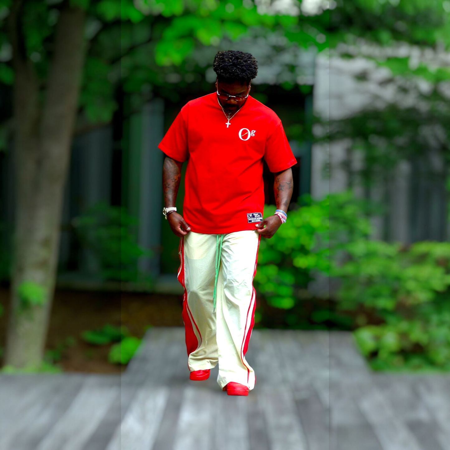 oG Signature Patch Parachute Zip Pants