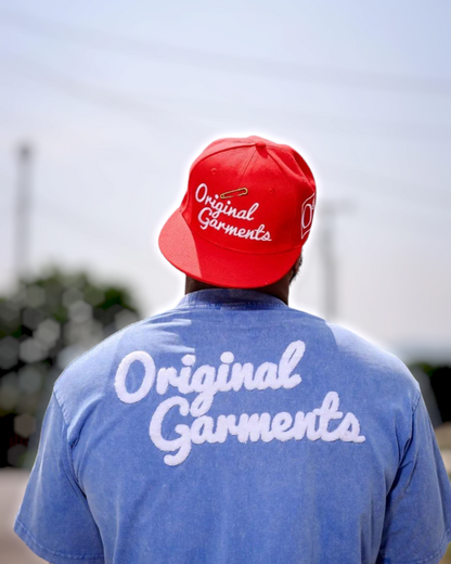 3D oG Element Distressed T-Shirt Denim Blue