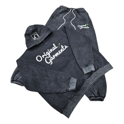 oG Signature Jogger Set-Black Acid Wash