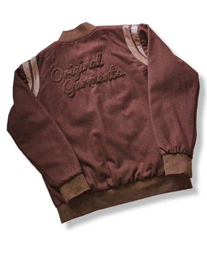 oG Signature Varsity Jacket Brown