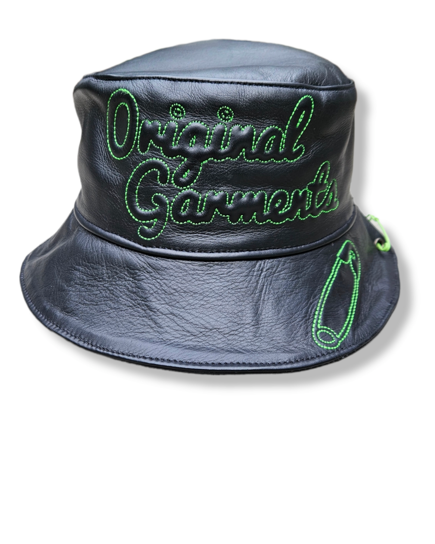 oG Embossed Logos Leather Bucket Hat (PRE-ORDER)