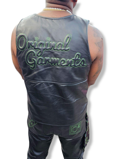 oG Embossed Logo Leather Vest (PRE-ORDER)
