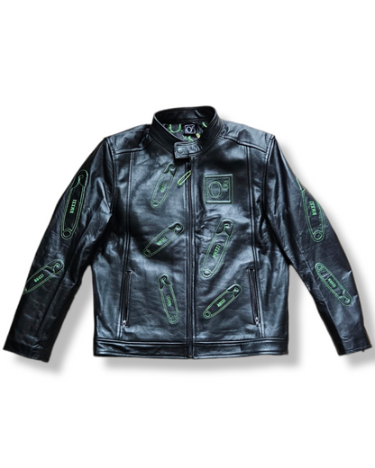 oG Embossed Logo Leather Jacket (PRE-ORDER)