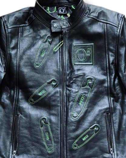 oG Embossed Logo Leather Jacket (PRE-ORDER)