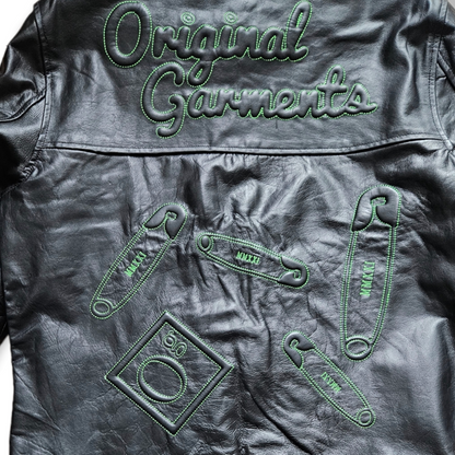 oG Embossed Logo Leather Jacket (PRE-ORDER)