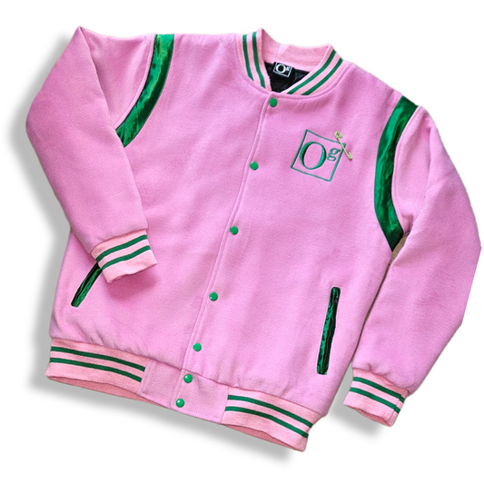 oG Signature Varsity Jacket Pink