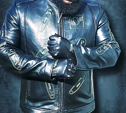 oG Embossed Logo Leather Jacket (PRE-ORDER)