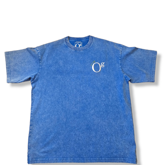 3D oG Element Distressed T-Shirt Blue