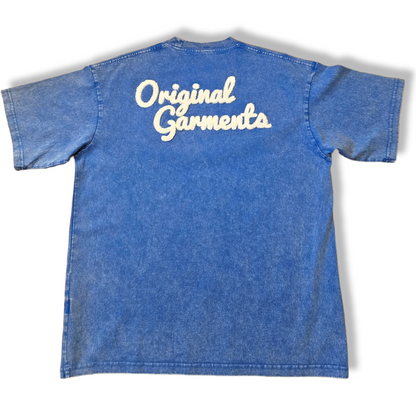 3D oG Element Distressed T-Shirt Denim Blue