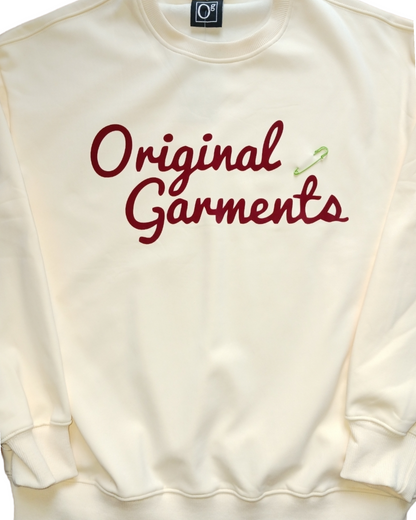 oG Signature Sweatshirt Beige/Cardinal Red