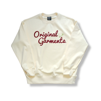 oG Signature Sweatshirt Beige/Cardinal Red